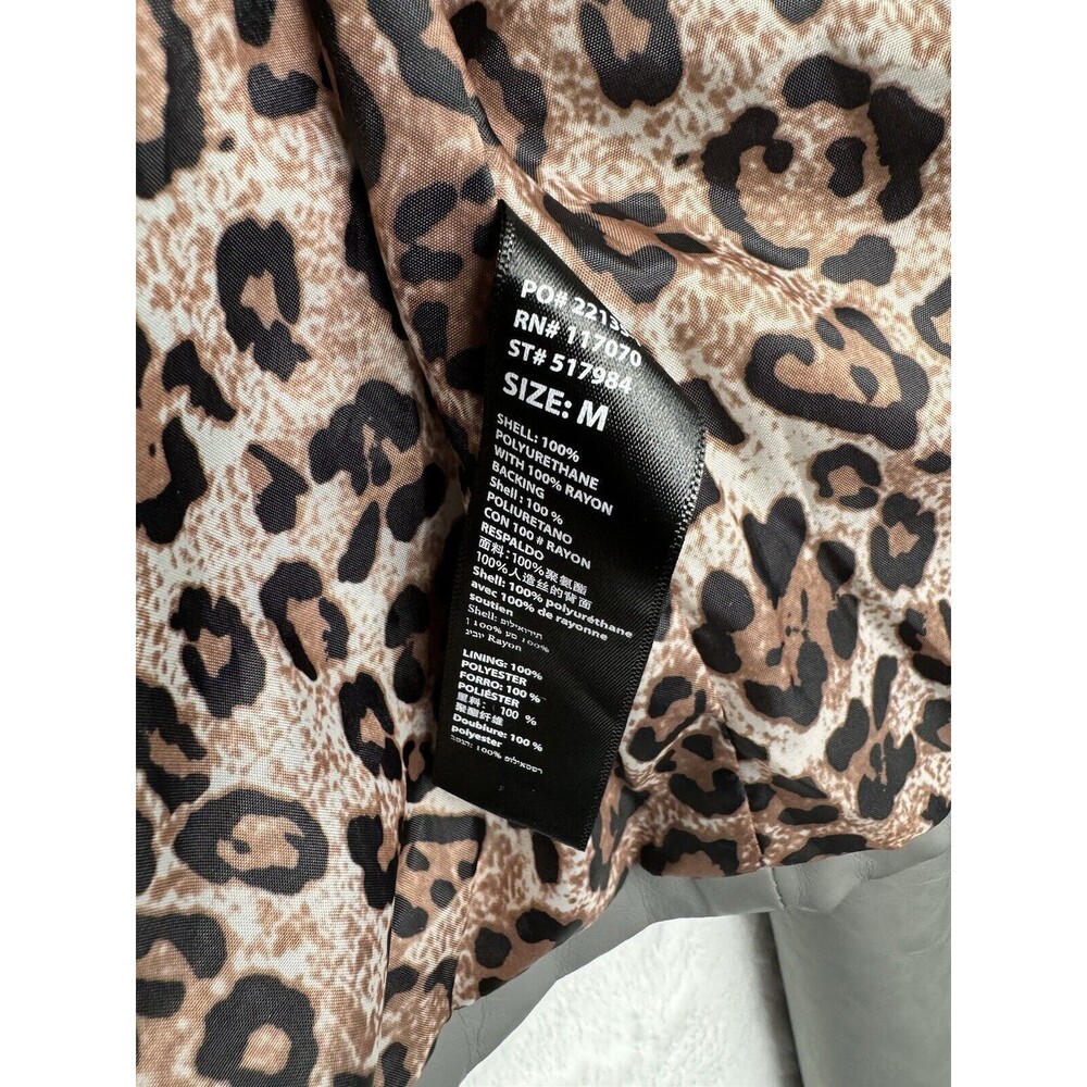 Therapy Jacket Women's Size M Gray Full Zip Pockets Lined Leopard - Picture 6 of 13
